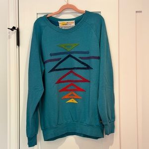 Super RARE XL Aviator Nation Pullover Sweatshirt with Rainbow Graphics
